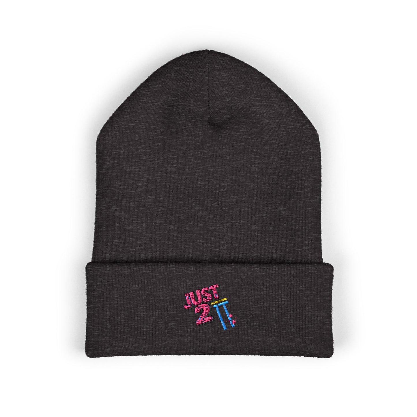 Just 2 It Retro Embroidered Cuffed Beanie