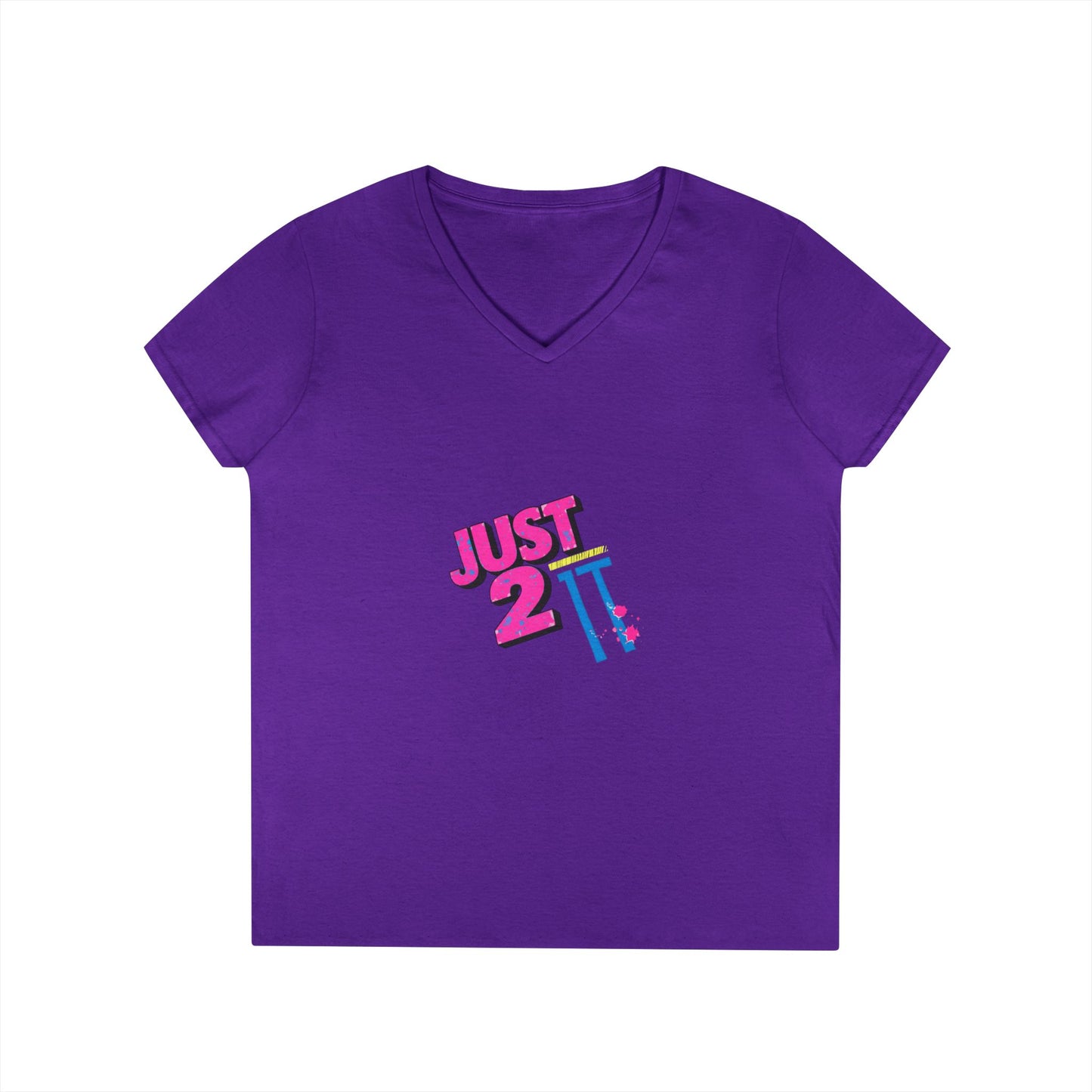 Just 2 It Retro Womens V-Neck Tee