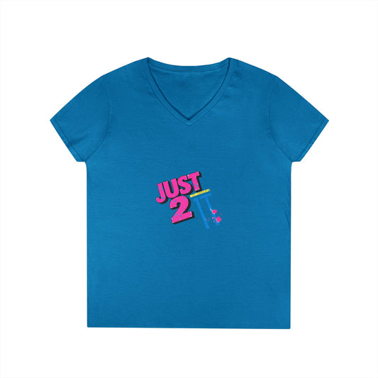 Just 2 It Retro Womens V-Neck Tee