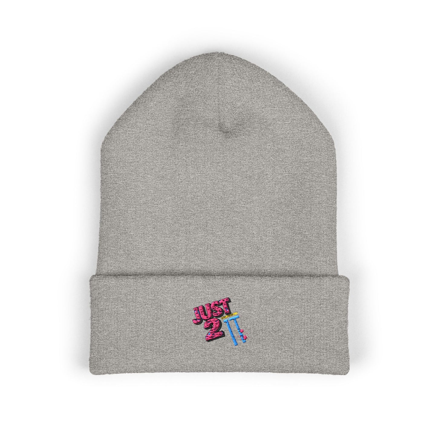 Just 2 It Retro Embroidered Cuffed Beanie