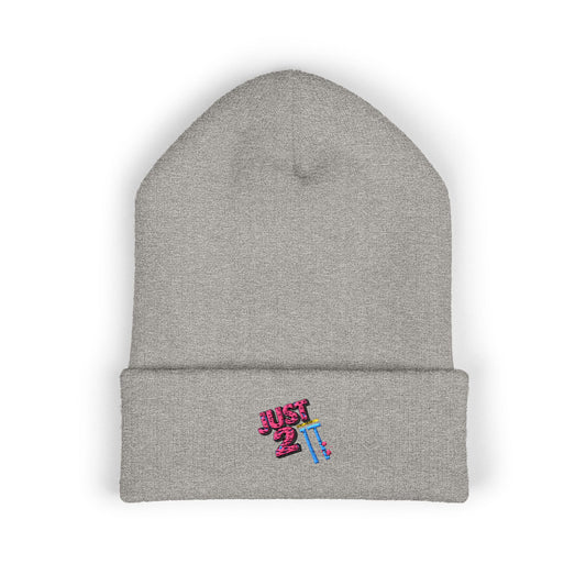 Just 2 It Retro Embroidered Cuffed Beanie