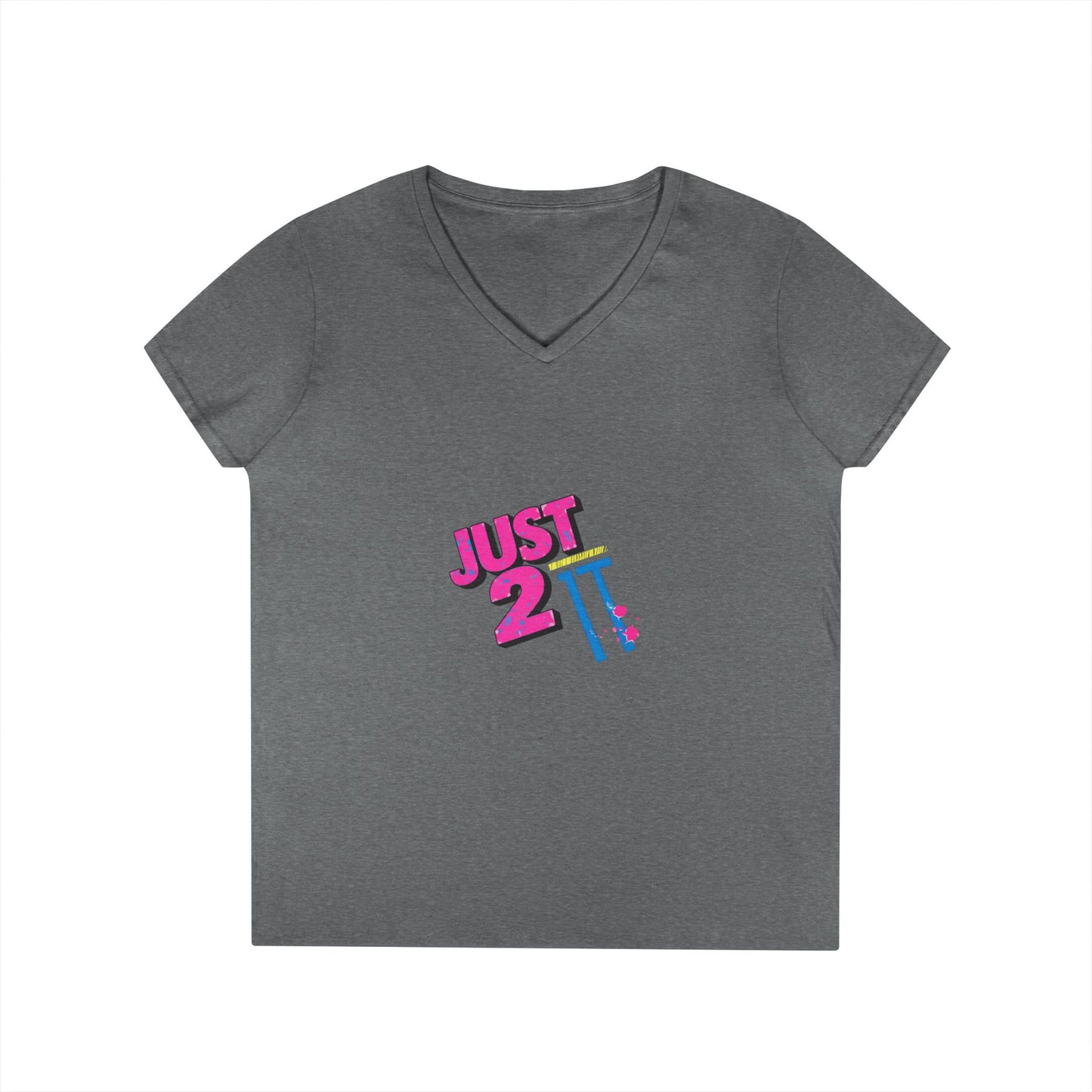 Just 2 It Retro Womens V-Neck Tee