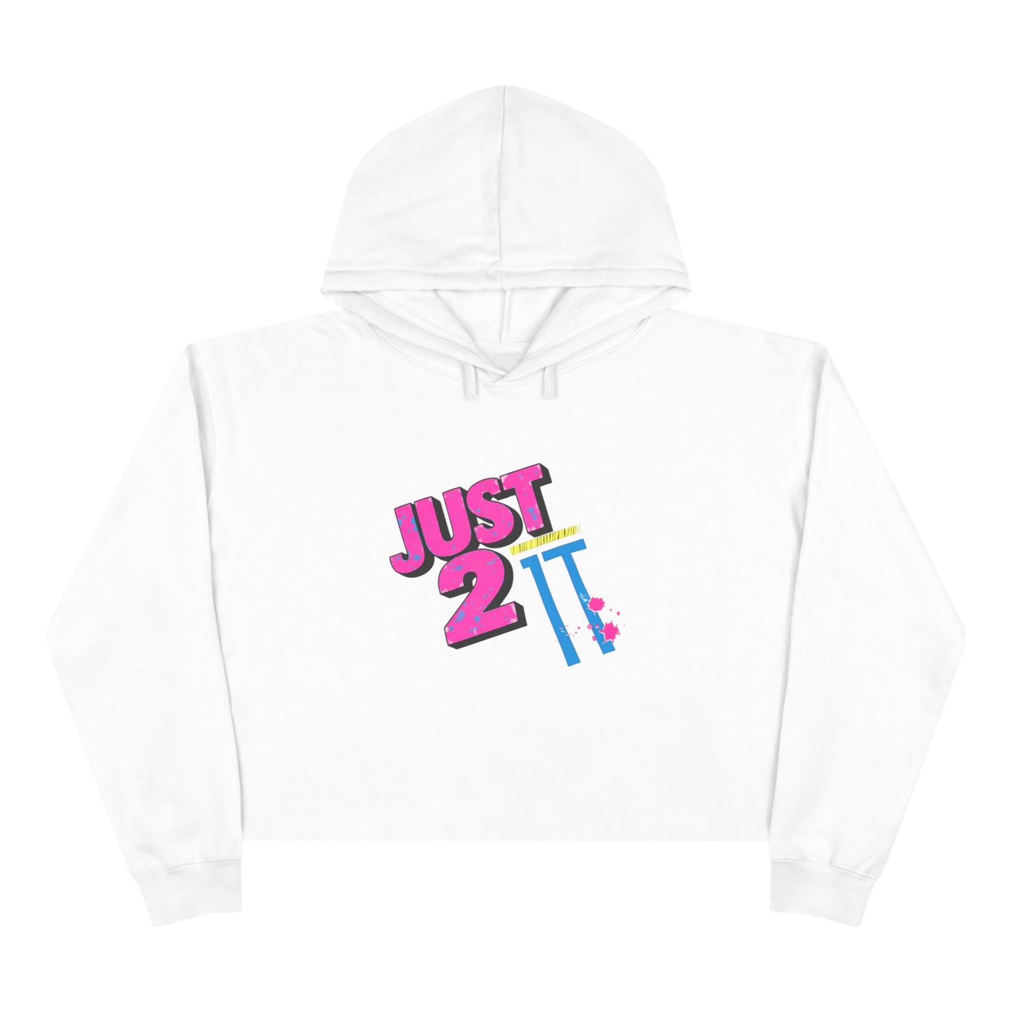 Just 2 It Retro Womens Crop Hoodie