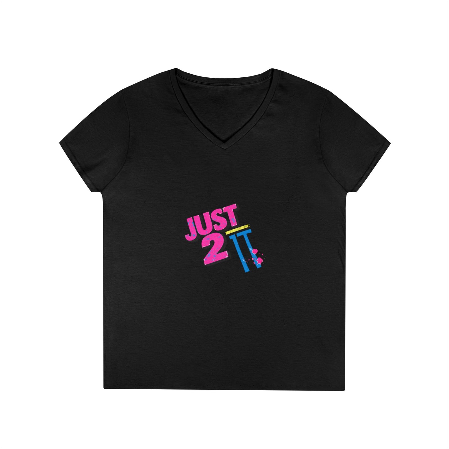 Just 2 It Retro Womens V-Neck Tee